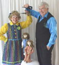 Mr. T and Rainbow using shepherd marionettes