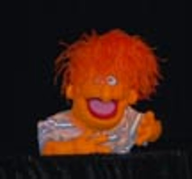 An orange puppet from the show
